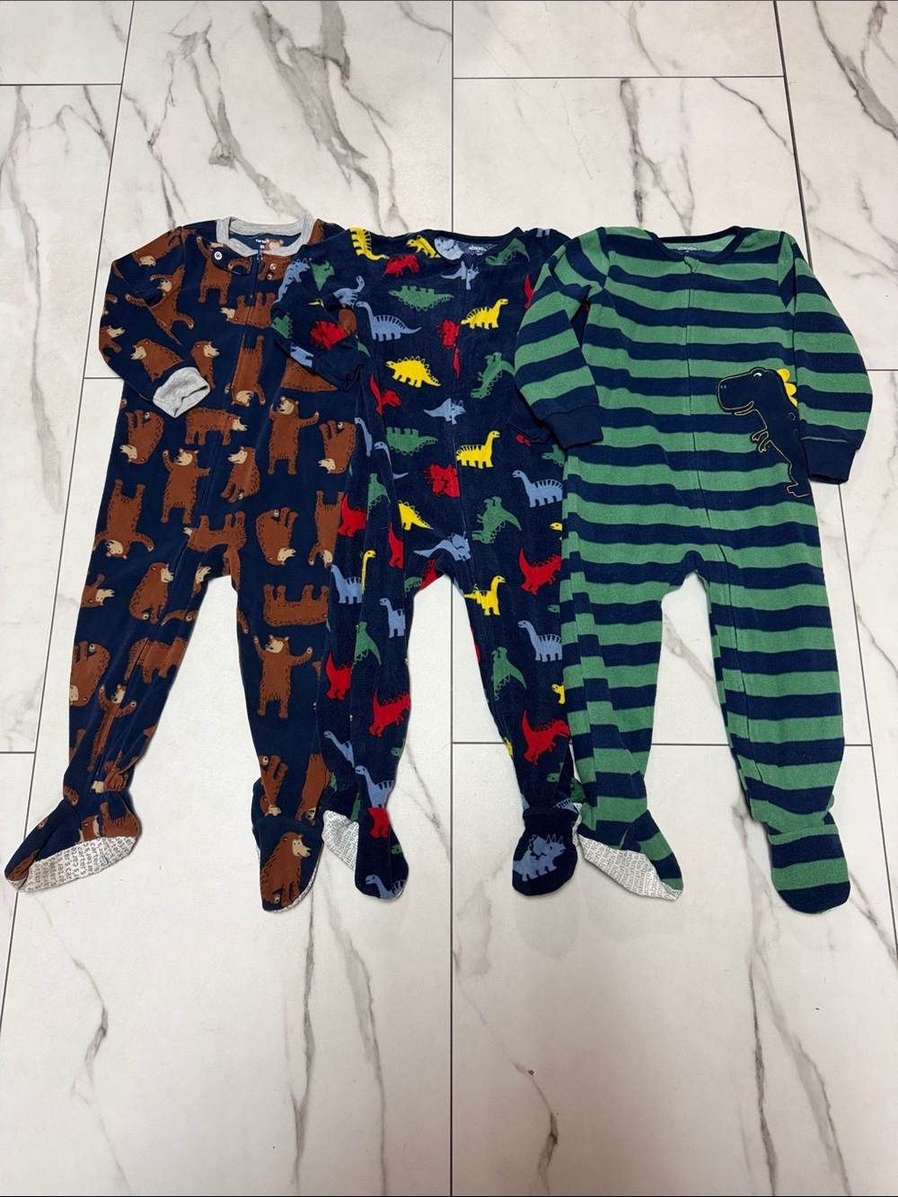 Boys 3T Fleece Footed Pajamas